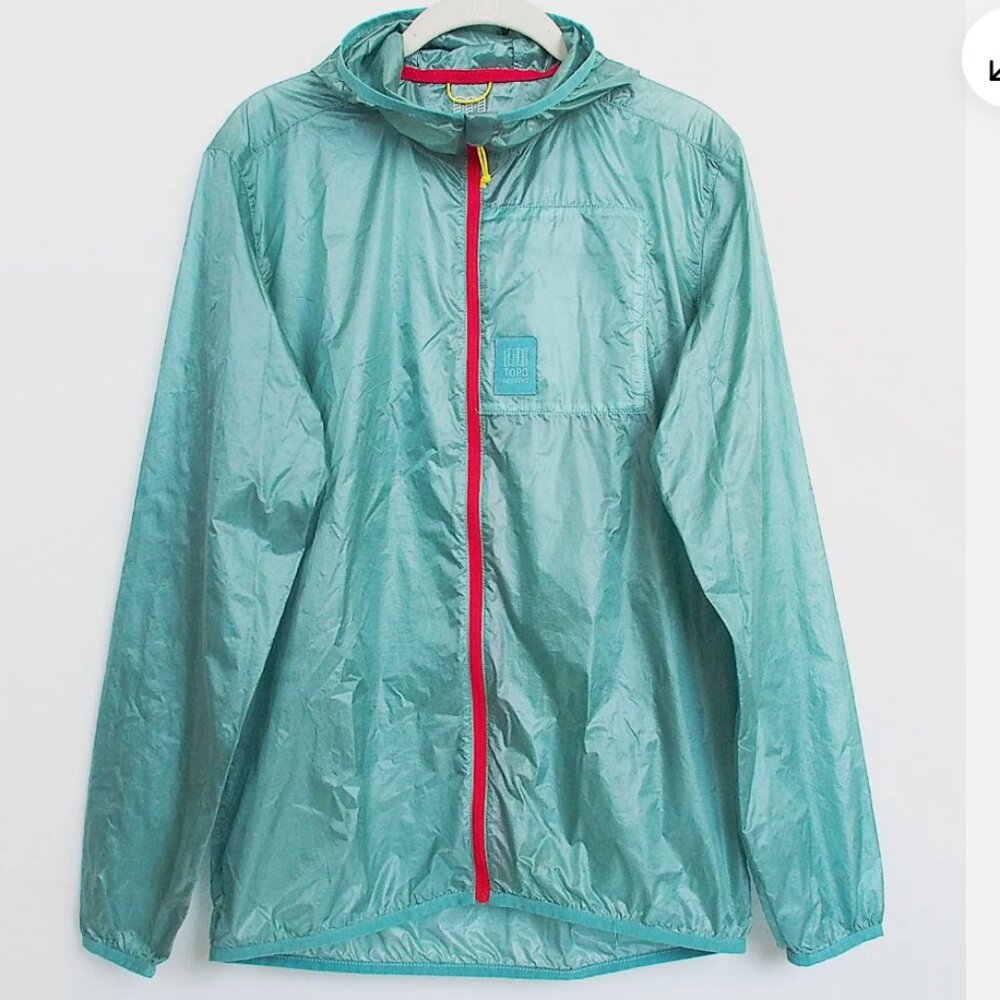 Topo Designs Ultralight Hooded Windbreaker Packable Glacier Jacket Size XXS